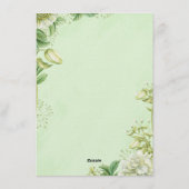 Levendig Geel Tulp & Ranunculus Formeel Trouwfeest Kaart (Achterkant)