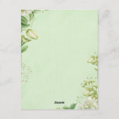Levendig Geel Tulp & Ranunculus Formeel Trouwfeest Kaart (Achterkant)