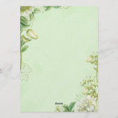 Levendig Geel Tulp & Ranunculus Formeel Trouwfeest Kaart (Achterkant)