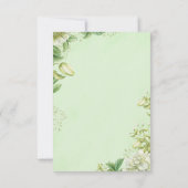 Levendig Geel Tulp & Ranunculus Formeel Trouwfeest RSVP Kaartje (Achterkant)