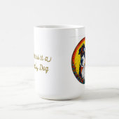 Levendig geïllustreerd portret van een hond koffiemok (Center)