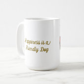 Levendig geïllustreerd portret van een hond koffiemok (Voorkant links)