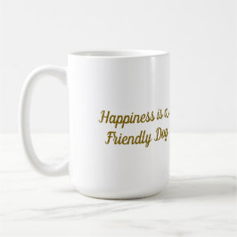 Levendig geïllustreerd portret van een hond koffiemok