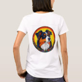 Levendig geïllustreerd portret van een hond t-shirt (Achterkant)
