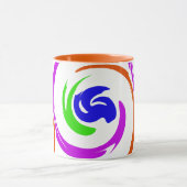 Levendig gekleurd modern artistiek ontwerp mok (Midden)