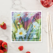 Levendig gekleurd veld van witte dagen servet (Insitu)