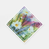 Levendig gekleurd veld van witte dagen servet (Hoek)