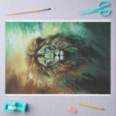 Levendig gekleurde Afrikaanse Leeuw Decoupage Tissuepapier (Craft)