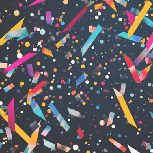 Levendig gekleurde confetti Vinyl Sticker (Voorkant)