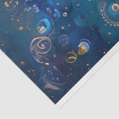 Levendig gekleurde octopus decoupage tissuepapier (Detail)