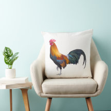 , levendig gekleurde rustieke boerderij haan