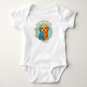 Levendig gekrulde Quilled Maltezer hond Portret Romper (Voorkant)