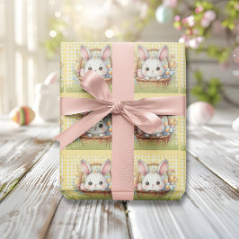 Levendig Gelukkig Pasen op een Gele achtergrond Cadeaupapier