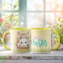 Levendig Gelukkig Pasen op een Gele achtergrond