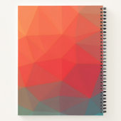 Levendig Geometrisch Abstract Aangepast Monogram Notitieboek (Achterkant)