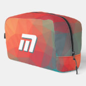 Levendig Geometrisch Abstract Aangepast Monogram Toilettasje (Rechterhoek)