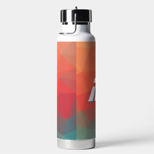 Levendig Geometrisch Abstract Eigen Merkletter Waterfles (Rechts)