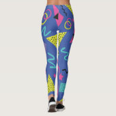 levendig geometrisch Abstract patroon Leggings (Achterkant)