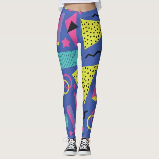 levendig geometrisch Abstract patroon Leggings (Voorkant)