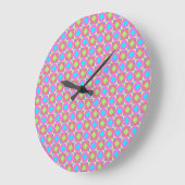 Levendig Geometrisch Abstract Psychedelisch Patroo Grote Klok (Hoek)
