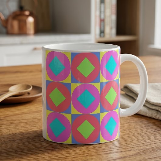 Levendig Geometrisch Abstract Psychedelisch Patroo Koffiemok
