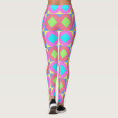 Levendig Geometrisch Abstract Psychedelisch Patroo Leggings (Achterkant)