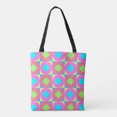 Levendig Geometrisch Abstract Psychedelisch Patroo Tote Bag (Achterkant)