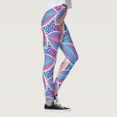 Levendig geometrisch bloemenpatroon leggings (Rechts)
