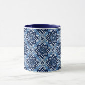 Levendig geometrisch bloemenpatroon mok (Midden)