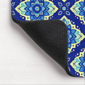 Levendig geometrisch bloemenpatroon muismat (Hoek)