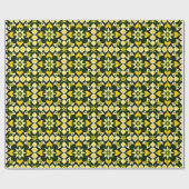 Levendig geometrisch bloemmotief cadeaupapier (Vlak)