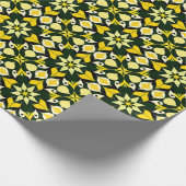Levendig geometrisch bloemmotief cadeaupapier (Hoek)