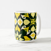 Levendig geometrisch bloemmotief koffiemok (Voorkant rechts)