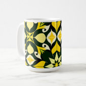 Levendig geometrisch bloemmotief koffiemok (Voorkant links)