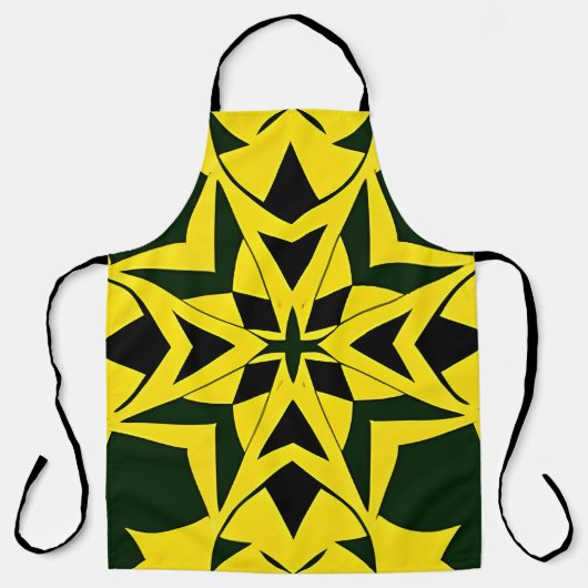 Levendig geometrisch bloemmotief schort (Voorkant)