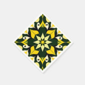 Levendig geometrisch bloemmotief servet (Hoek)