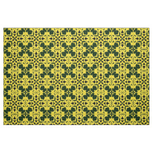 Levendig geometrisch bloemmotief stof