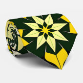 Levendig geometrisch bloemmotief stropdas (Opgerold)