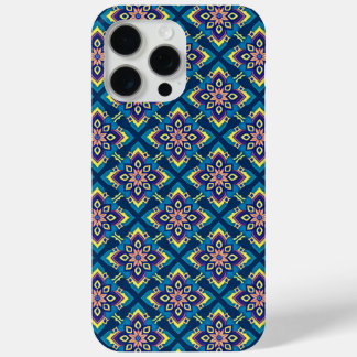 Levendig geometrisch boho-bloemenpatroon iPhone 15 pro max hoesje