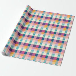 Levendig geometrisch geplakt inpakpapier