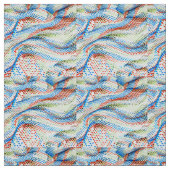 Levendig Geometrisch Golf Mozaïek Stof (Swatch)