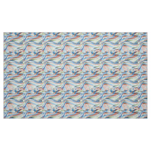 Levendig Geometrisch Golf Mozaïek Stof (Fat Quarter)