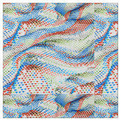Levendig Geometrisch Golf Mozaïek Stof (Close Up)