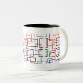 Levendig geometrisch mok ontwerp met gewaagde, kle (Voorkant rechts)