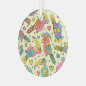 Levendig geometrisch mozaïek: modern naadloos glas ornament (Voorkant links)