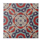 Levendig geometrisch mozaïek steen textuur patroon tegeltje (Voorkant)