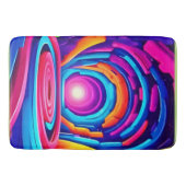 Levendig geometrisch neon kunst tunnel ontwerp badmat (Voorkant)
