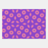 Levendig geometrisch patroon in Paarse en koraalto Inpakpapier Vel (Voorkant 2)