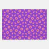 Levendig geometrisch patroon in Paarse en koraalto Inpakpapier Vel (Voorkant)
