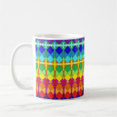 Levendig geometrisch patroon koffiemok (Links)